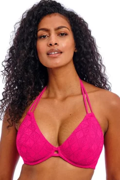 Halter bikini top Freya Nomad Nights Fuchsia