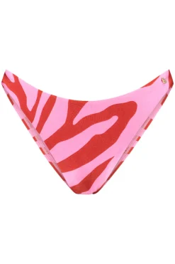 High Leg Bikinislip Beachlife Pink Zebra