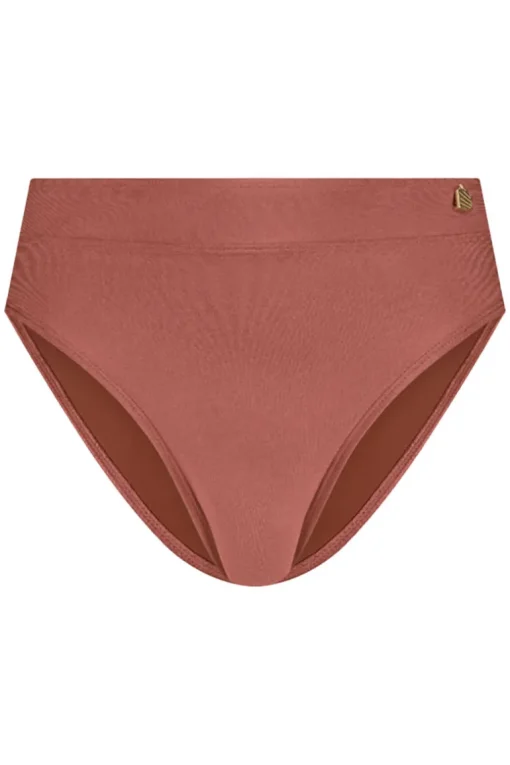 High waist bikinislip Beachlife Chocolate Shine