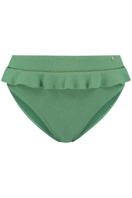 High waist bikinislip Beachlife Green Shimmer