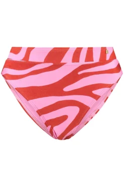 High waist bikinislip Beachlife Pink Zebra