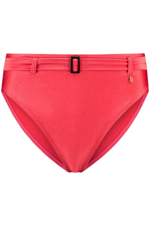 High Waist Bikinislip Beachlife Red Shine