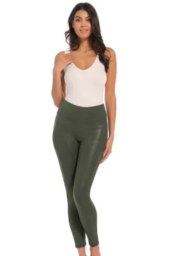 Leather Look Legging MAGIC Bodyfashion Matcha