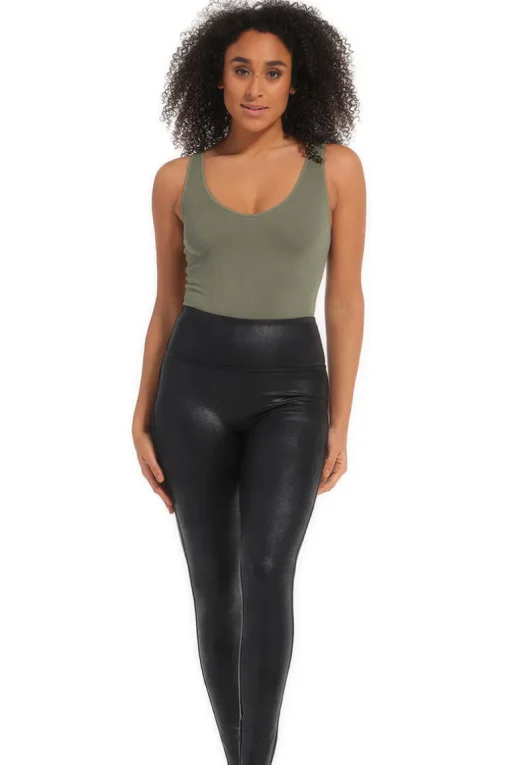 Leather Look Legging MAGIC Bodyfashion Black