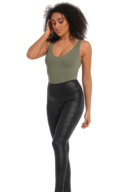 Leather Look Legging MAGIC Bodyfashion Black