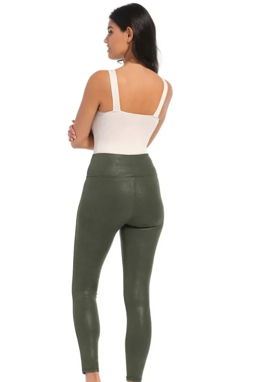 Leather Look Legging MAGIC Bodyfashion Matcha