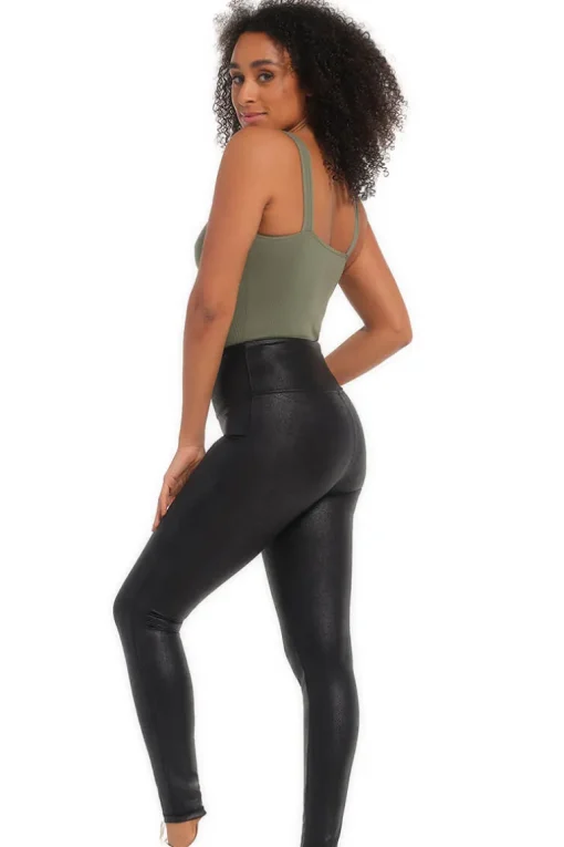 Leather Look Legging MAGIC Bodyfashion Black