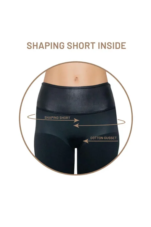 Leather Look Legging MAGIC Bodyfashion Black