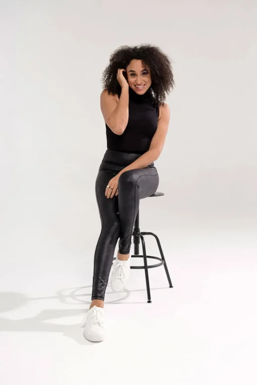 Leather Look Legging MAGIC Bodyfashion Black