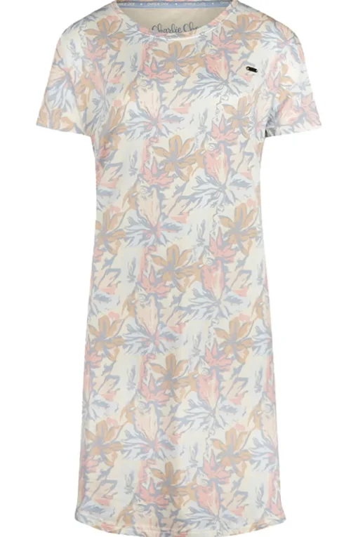 Nachthemd Bigshirt Charlie Choe Off White Bloemen