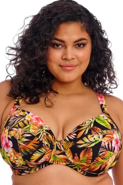 Plunge bikinitop Elomi Tiger Valley Black