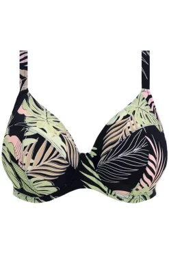 Plunge bikinitop Elomi Tropical Retreat Black