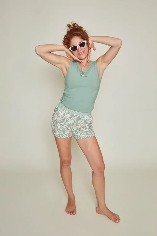 Pyjama top Charlie Choe Lace Groen