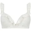 Ruffle bikini top Beachlife White Embroidery