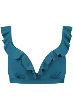 Ruffle bikini top Beachlife Petrol