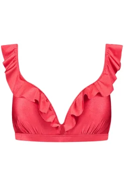 Ruffle bikini top Beachlife Red Shine