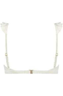 Ruffle bikini top Beachlife White Embroidery