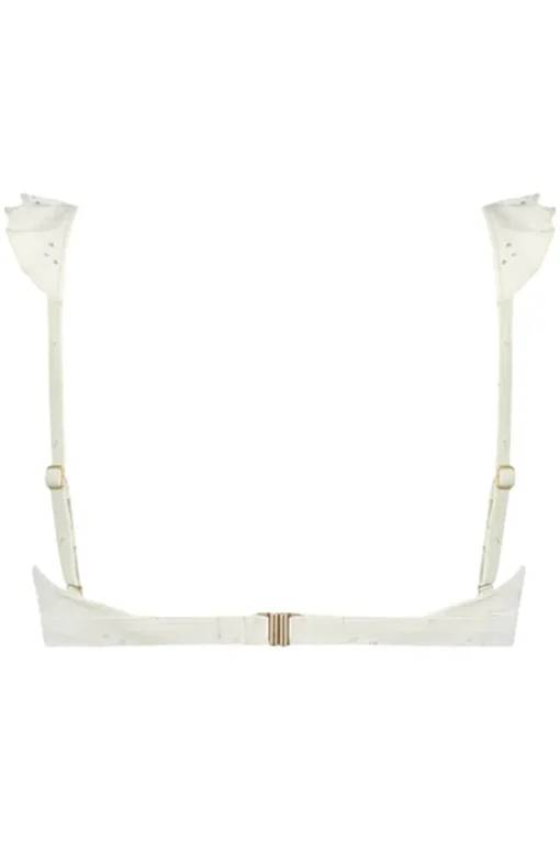Ruffle bikini top Beachlife White Embroidery