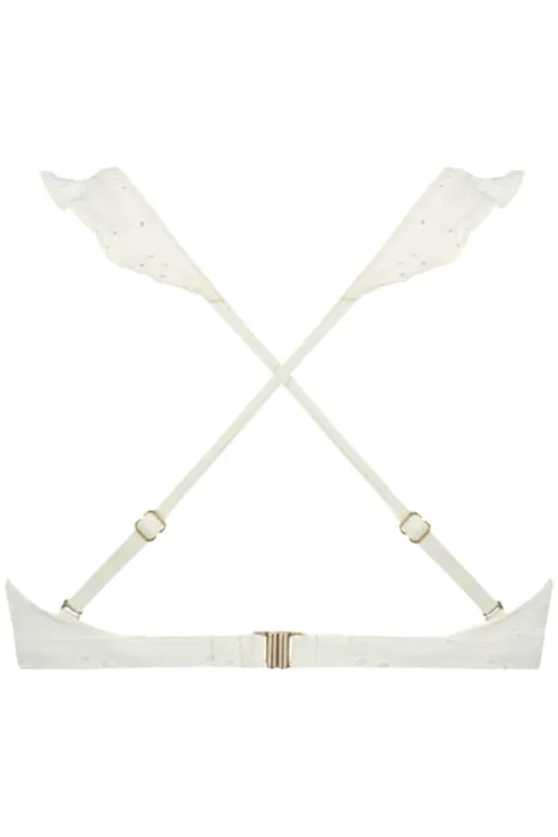 Ruffle bikini top Beachlife White Embroidery