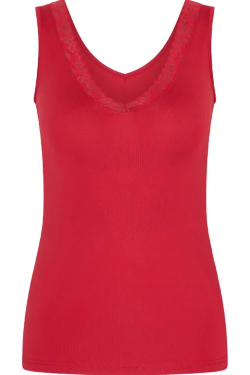 Singlet Lace RJ Pure Color Bayonne Dark Red
