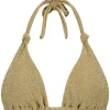 Triangel bikini top Beachlife Gold Glitter