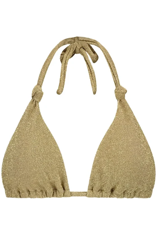 Triangel bikini top Beachlife Gold Glitter