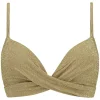 Twist bikini top Beachlife Gold Glitter