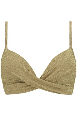 Twist bikini top Beachlife Gold Glitter
