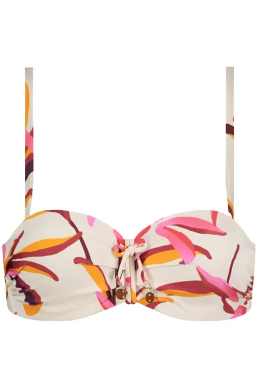 Voorgevormde bandeau bikini top Japanese Floral