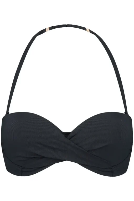 Voorgevormde bandeau bikini top Beachlife Vanilla & Black