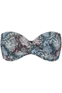 Voorgevormde bandeau bikini top Beachlife Snake