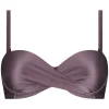 Voorgevormde bandeau bikini top Beachlife Plum