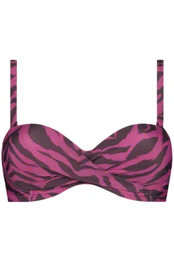 Voorgevormde bandeau bikini top Beachlife Zigzag Zebra