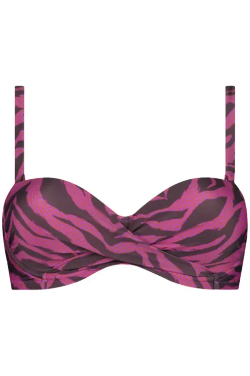 Voorgevormde bandeau bikini top Beachlife Zigzag Zebra