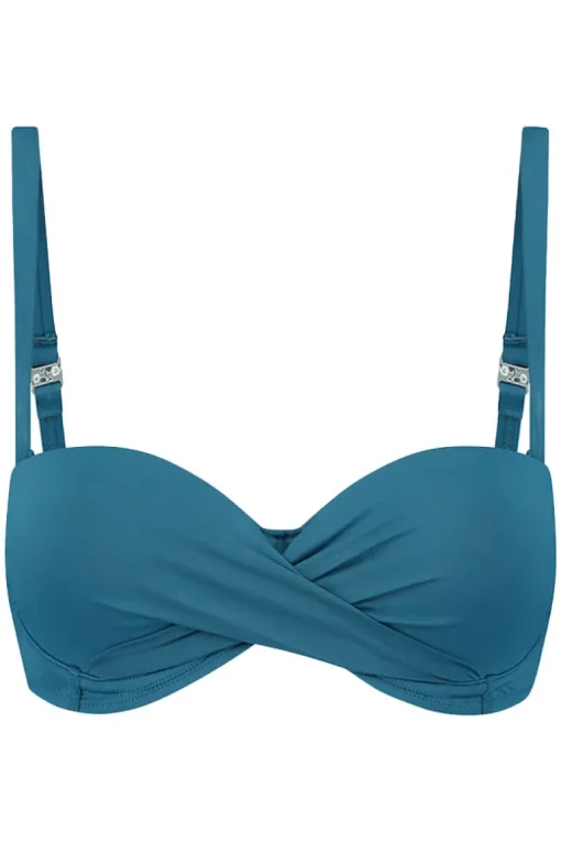 Voorgevormde bandeau bikini top Beachlife Petrol