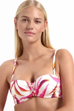 Voorgevormde bandeau bikini top Japanese Floral