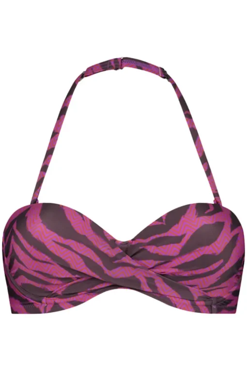 Voorgevormde bandeau bikini top Beachlife Zigzag Zebra