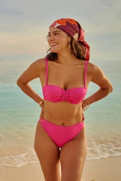 Voorgevormde bandeau bikini top Cyell Framboise