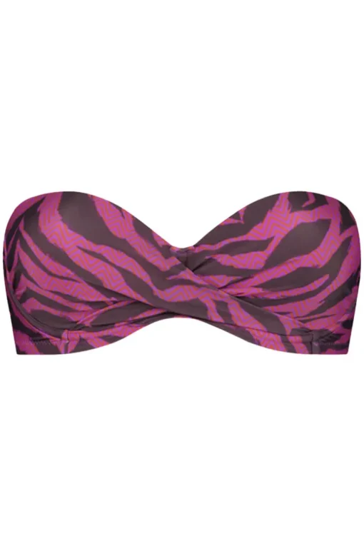 Voorgevormde bandeau bikini top Beachlife Zigzag Zebra