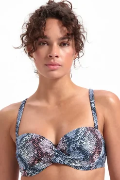 Voorgevormde bandeau bikini top Beachlife Snake