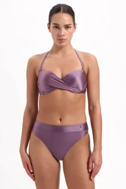 Voorgevormde bandeau bikini top Beachlife Plum
