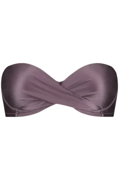 Voorgevormde bandeau bikini top Beachlife Plum