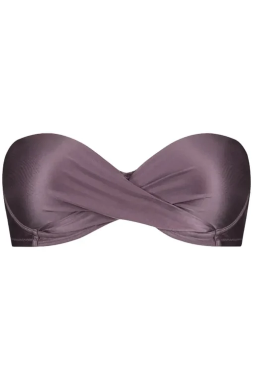 Voorgevormde bandeau bikini top Beachlife Plum