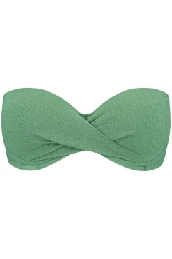 Voorgevormde bandeau bikini top Beachlife Green Shimmer