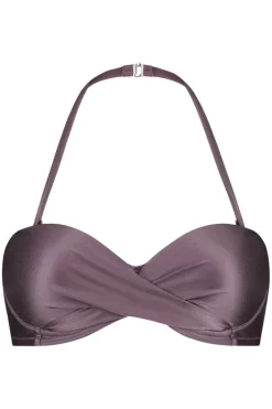 Voorgevormde bandeau bikini top Beachlife Plum