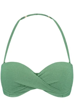 Voorgevormde bandeau bikini top Beachlife Green Shimmer