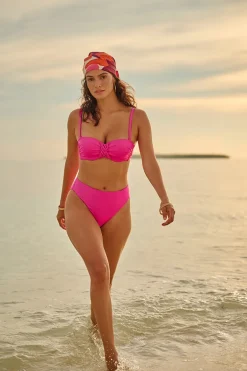 Voorgevormde bandeau bikini top Cyell Framboise